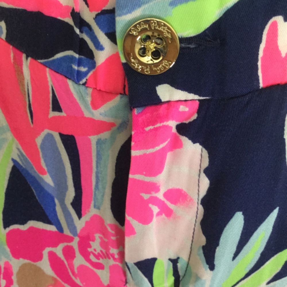 Lilly Pulitzer Madeira Pant High Tide Navy Tropicolada - Picture 8 of 15